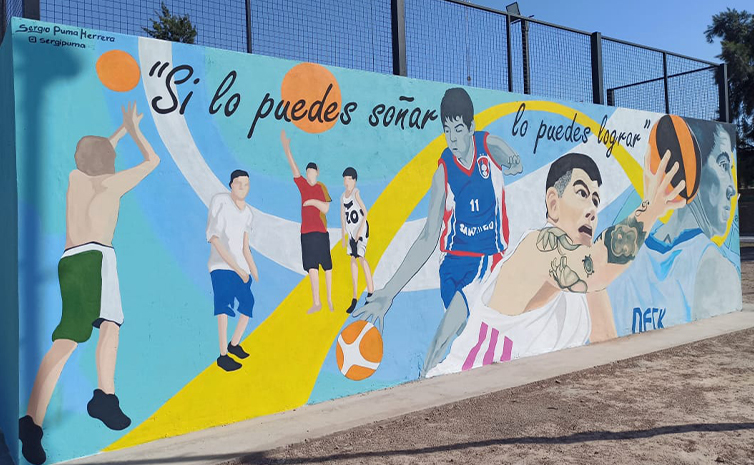 Gabi Deck el ídolo de Colonia Dora que ya tiene su mural Basquet Plus